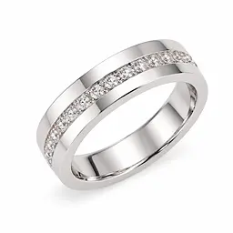 Жіноча обручка Jewellery Continent з білого золота з діамантами 22 (К-0914)