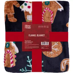 Плед Ardesto Christmas Flannel 160х200 см імбирне печиво синій (ART0135PB)