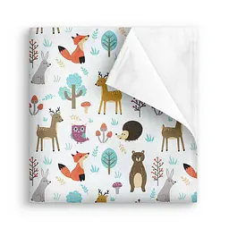 Пелюшка багаторазова Cosas непромокаюча Animals Mushrooms 70х120 см, бежева - мініатюра 2