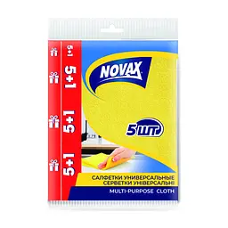 Салфетки для уборки Novax универсальные 5+1 шт. (4823058307459)