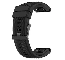 Силіконовий ремінець Primo для годинника Garmin Fenix 3/3HR/Fenix 5X/6X Black - мініатюра 3