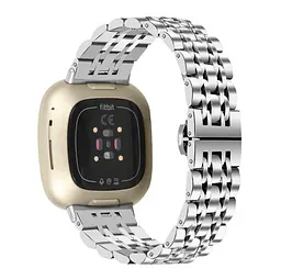 Металевий ремінець Primolux Steel Link для годинника Fitbit Versa 3/Fitbit Sense Silver - мініатюра 3