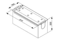 Акумулятор Bosch 12В 145Ah EN 800A L+ (0 092 T50 750) - мініатюра 5