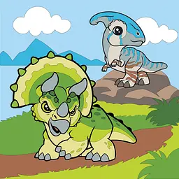 Картина за номерами Santi Jurassic World. Dino friends 25х25 см (955652)