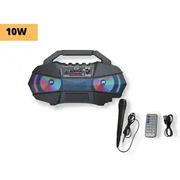 Портативна колонка XPRO ZQS4238 валіза 10Вт USB SD FM радіо Bluetooth 1 мікрофон ДУ (MER-15702) - мініатюра 2