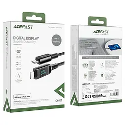 Дата кабель Acefast C6-01 Type-C to Lightning 30W (1.2m) Black - мініатюра 6