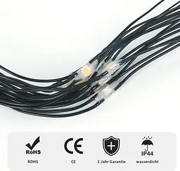 Gresonic 104 LED 1 м x 1,2 м Світло Сітчаста фіранка гірлянда Fairy Lights Тепле біле декоративне світло Для внутрішнього - мініатюра 2
