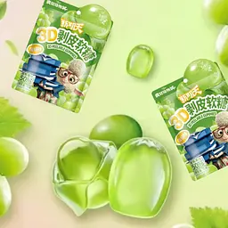 Жувальні цукерки Peelable Gummies 3D Disney Zootopia Green Grapes Candy 75г - мініатюра 2
