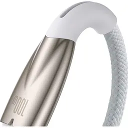 Кабель Baseus Glimmer Series USB-А to USB-C 100W 1m White (CADH000402) [106121] - мініатюра 2