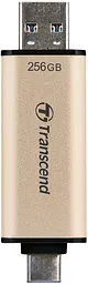 Накопичувач 256GB USB 3.2 Type-A + Type-C JetFlash 930 R420/W400MB/s Чорний Transcend teh0013413 - мініатюра 3