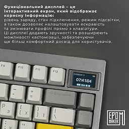 Клавіатура Epomaker TH80 PRO V2 Sea Salt Silent Black механічна бездротова (TH80-PROV2-B-SS) - мініатюра 13