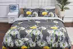 Комплект постільної білизни Moon&Star King Size 220x240 наволочки 2х40х60 Dandelion Бязь Gold Люкс