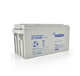 Акумуляторна батарея AGM MERLION GP-12650M6 12 В 65 А·год - мініатюра 1