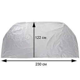 Чохол для мотоцикла Motocicleta cubierta QW 015 сірий, водонепроникний тент 122×230 см PEVA - мініатюра 3