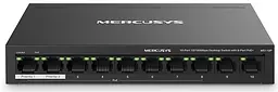Комутатор Mercusys MS110P 10-портовий 10/100 Мбіт/с (8 портів PoE+), 2xLAN 10/100Mbit, метал