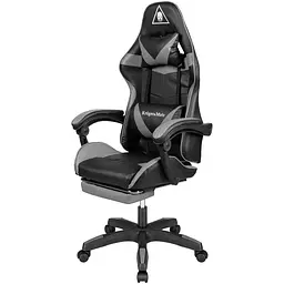 Крісло геймерське Kruger & Matz GX-150 з підставкою для ніг Black/Grey