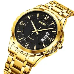 Наручний годинник чоловічий Skmei 9069 Gold - Black, 9069GDBK (12395) - мініатюра 2