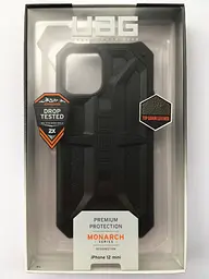 Чохол оригінальний протиударний UAG Monarch (Original) 112341114040 для iPhone 12 Mini (5.4") Black - мініатюра 2
