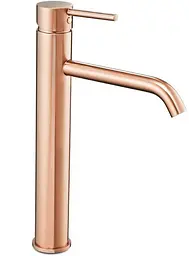 Змішувач для умивальника Rea Lungo rose gold рожевий золото високий REA-B6321, Теплий захід сонця