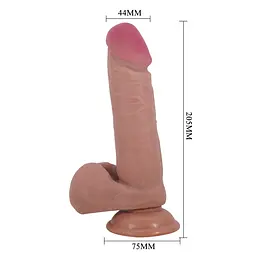Фалоімітатор на присосці BAILE Sliding Skin 8.1 Flesh, TPR Baile BW-008017LP 102658 - мініатюра 4