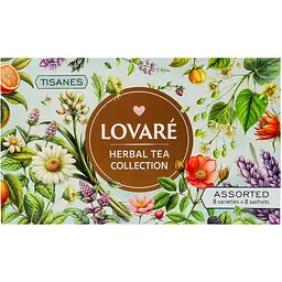 Набір Колекція трав’яних чаїв Lovare Herbal Tea Collection 96 г (8 видів по 8 шт.) - мініатюра 2
