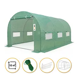 Посилена садова теплиця парник LEOBRO Garden 10м2 Green (LB-10M25)