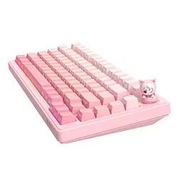 Клавіатура Onikuma ігрова бездротова з підсвіткою RGB Bluetooth до 500 годин роботи Геймерська рожевий - мініатюра 2