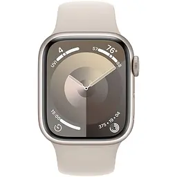 Apple Watch Series 9 GPS, 41mm, Starlight, Starlight Sport Band, M/L (Grade C) Seller Refurbished - мініатюра 2