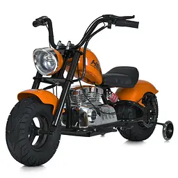Мотоцикл 2*18V9AH 1 мотор 350W USB Bluetooth TF шкіра помаранчевий (M 6016AL-7(36V))