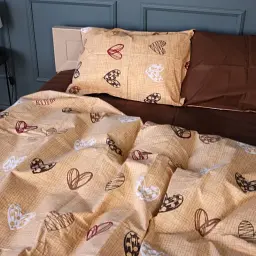 Комплект постільної білизни MirSon 17-0705 Toffee Hearts бязь 110 х 140 см (2200010619652) - мініатюра 2