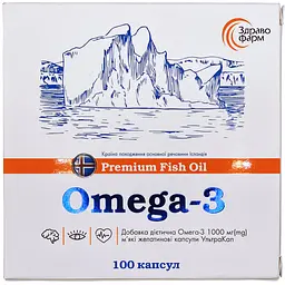 Дієтична добавка Омега-3, 1000 мг 100 капсул
