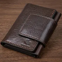 Портмоне вертикальне з хлястиком на магніті на одне відділення Grande Pelle 11305 коричневе