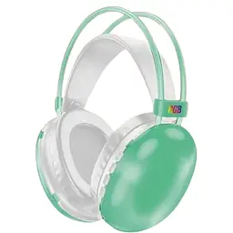 Бездротові накладні навушники Disco Pulse PG580 RGB Bluetooth 5.3 з мікрофоном 18 годин роботи м’ятний