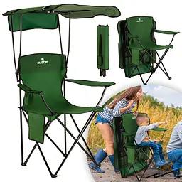 Крісло туристичне розкладне Outtec Sun XXL з дашком зелений - мініатюра 2