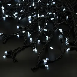 Гірлянда XPRO Xmas LED 120 діодів 3.3Line Short Curtain Бульбашки/Бахрома W-2 білий 5 м чорний (47672-7237_675)