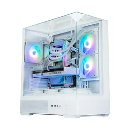 Zalman PC case P40 Prism без БЖ, 2xUSB3.0, 1xUSBType-C, 1x120мм ARGB, VGA 420мм, LCS ready, TG 3x Panels, ATX, білий - мініатюра 4