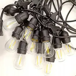 Садова гірлянда SuperLED 20 м з 20 LED-лампами E27 зовнішнє декоративне освітлення з можливістю з'єднання - мініатюра 2