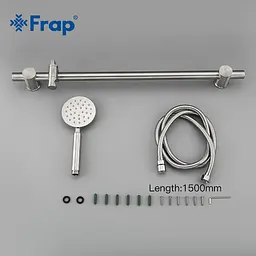 Душовий гарнітур Frap F8016, нержавіюча сталь, 66 см, Нержавіюча сталь - мініатюра 6