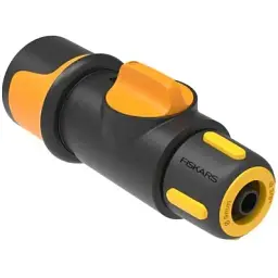 Конектор для шланга Fiskars з механізмом ВКЛ/ВИМК 9 мм (3/8") (1027085)