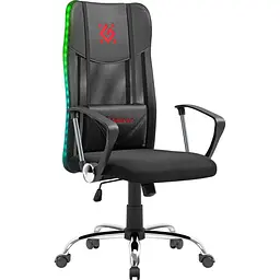 Крісло ігрове Defender Totem поліуретан 50мм,сітка, RGB, Black (64335)