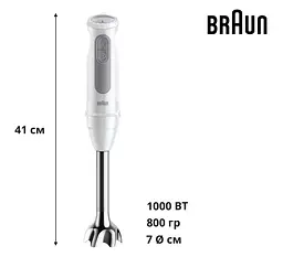 Блендер BRAUN MQ 50236 MWH (подрібнювач, міксер) - мініатюра 3