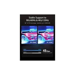 Кабель мультимедійний HDMI M to HDMI M 1.0m 8K60Hz black Vention (AANBF) - мініатюра 8