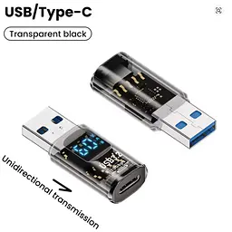 Перехідник USB 3.2 AM to USB-C F 10Gbps QC 36W PD60W with display XoKo (AC-230TCU) - мініатюра 2