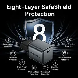 Зарядний пристрій Vention USB-C PD20W GaN gray (FEVH0-EU) - мініатюра 9