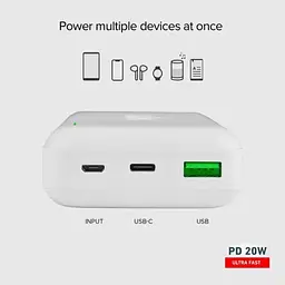Павербанк SBS Powerbank 20000 mAh White (TTBB20000PD20W) - мініатюра 3