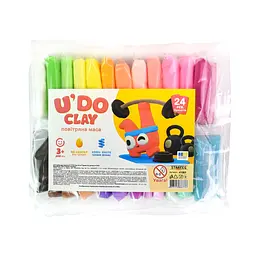 Набір для творчості з повітряною масою U’DO Clay, 41063, 24 кольори, Strateg