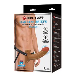 Страпон Pretty Love Harness Briefs коричневий - мініатюра 9