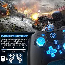 Джойстик PS5 для Playstation 5/PS4/PC з подвійною вібрацією 6-осьовою - мініатюра 6