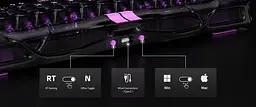 Клавіатура GravaStar Mercury K1 Lite 80keys BSUN Grey BT/WL/USB Transparent Black (GSV75LITE_XTAL_BLK) - мініатюра 14