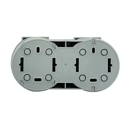 Розетка подвійна Ovivo Electric xOne з заземленням та кришкою сірий - мініатюра 2